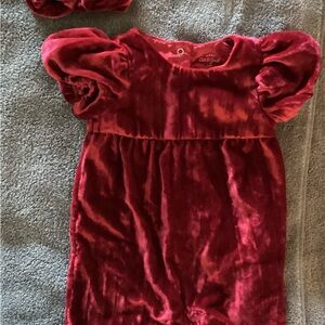 Cat & Jack Baby Red Velvet One Piece.